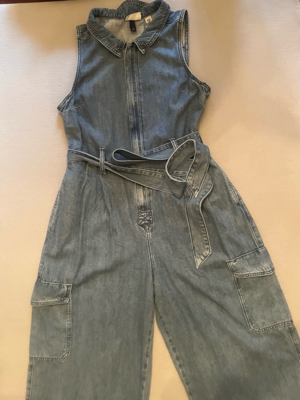 Universal Thread | NWT Denim Cargo Sleeveless Jumpsuit